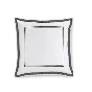 Hotel Collection White and Gray Pillowcase Sham
